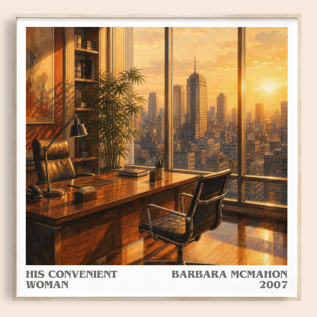 His Convenient Woman literary book poster by Barbara McMahon – framed literary art print