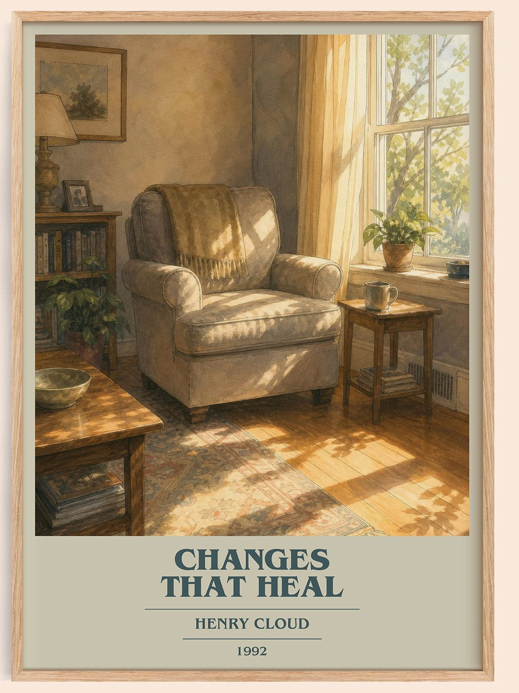 Changes That Heal book cover book poster by Henry Cloud – framed literary art print