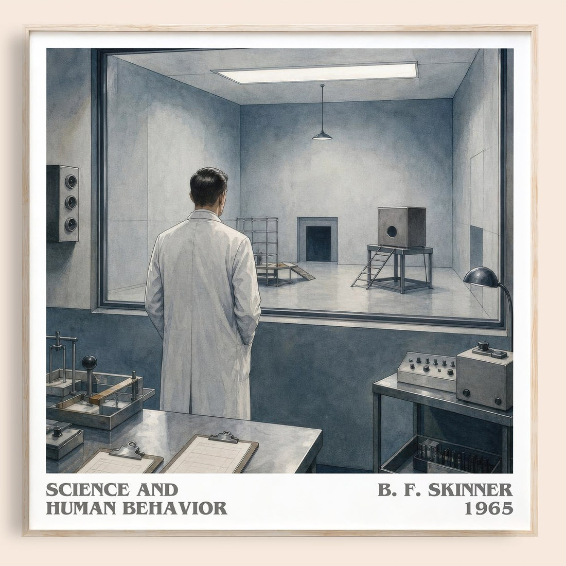 Science And Human Behavior literary book poster by B. F. Skinner – framed literary art print