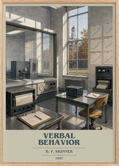 Verbal behavior Book Cover Poster by B. F. Skinner