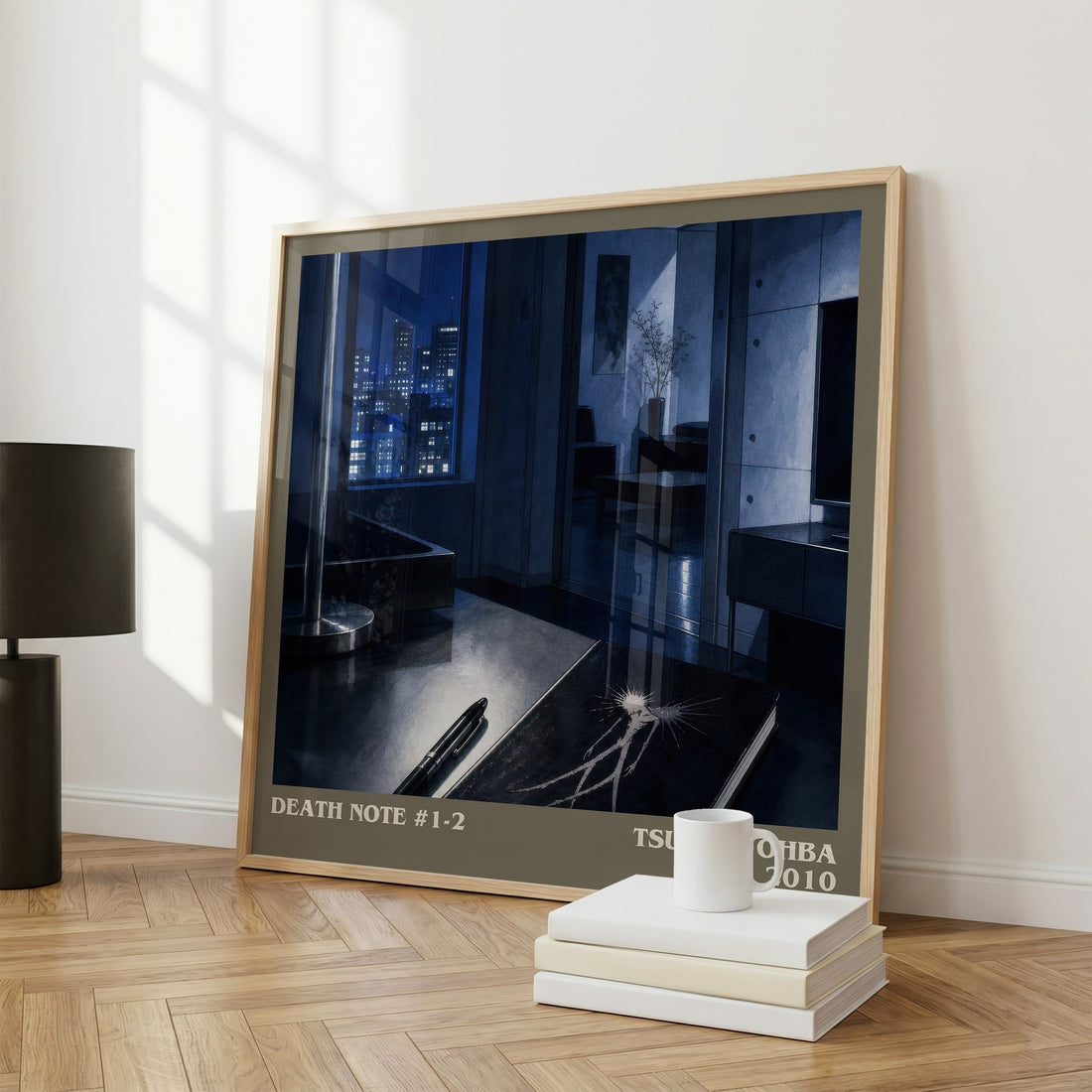 Death Note #1-2 literary print framed by window – literary home decor