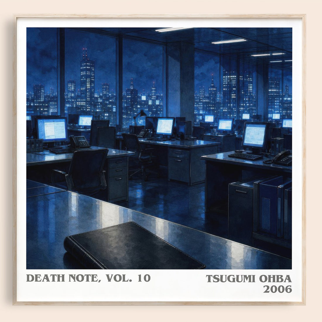 Death Note, Vol. 10 literary book poster by Tsugumi Ohba – framed literary art print