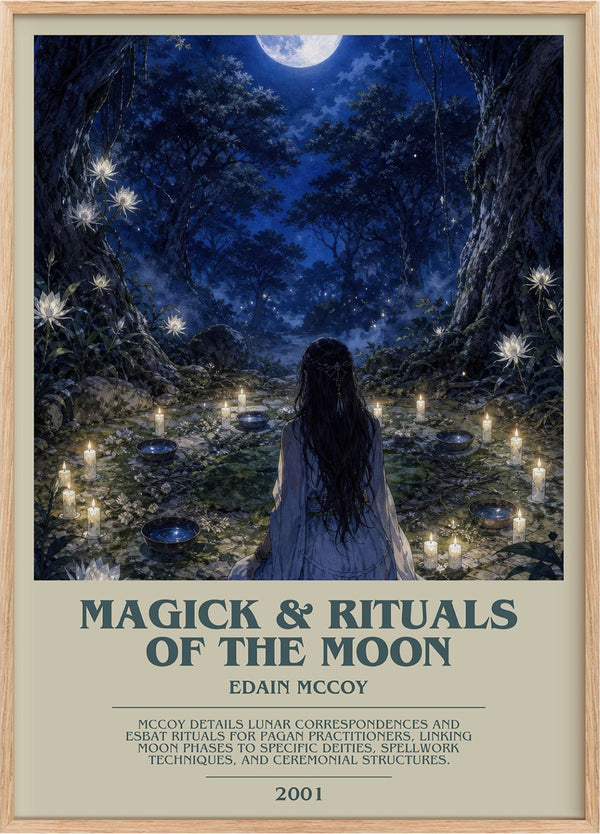 Magick & rituals of the moon Bookish Wall Art by Edain McCoy