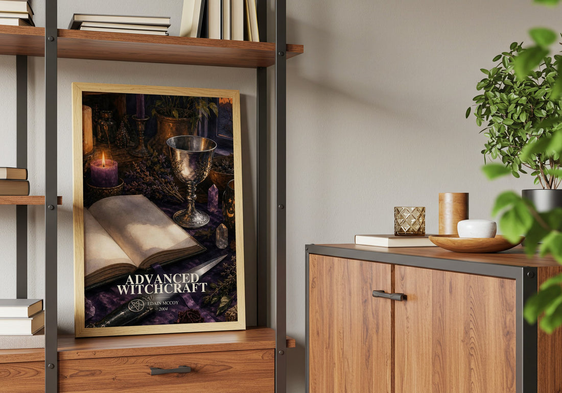 Advanced Witchcraft book watercolour illustration paper finish options – matte satin gloss