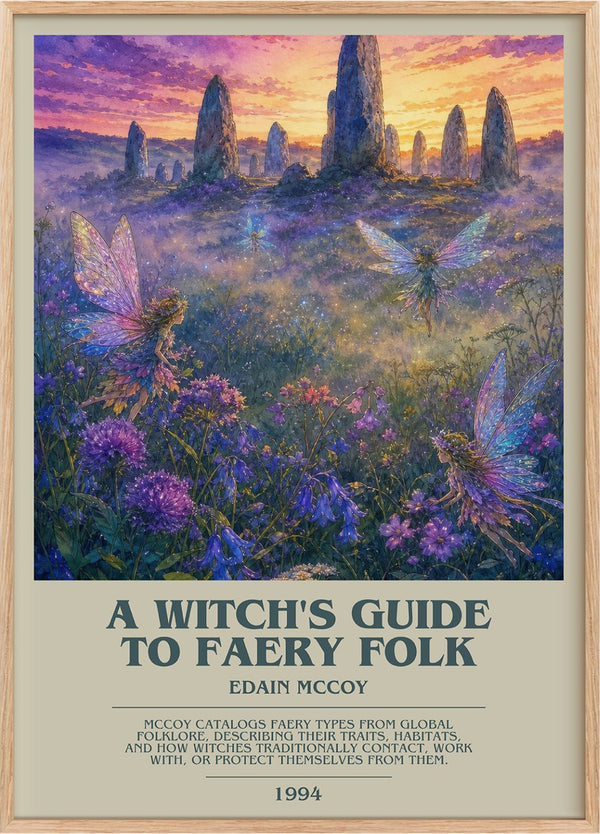 A witch's guide to faery folk Bookish Wall Art by Edain McCoy