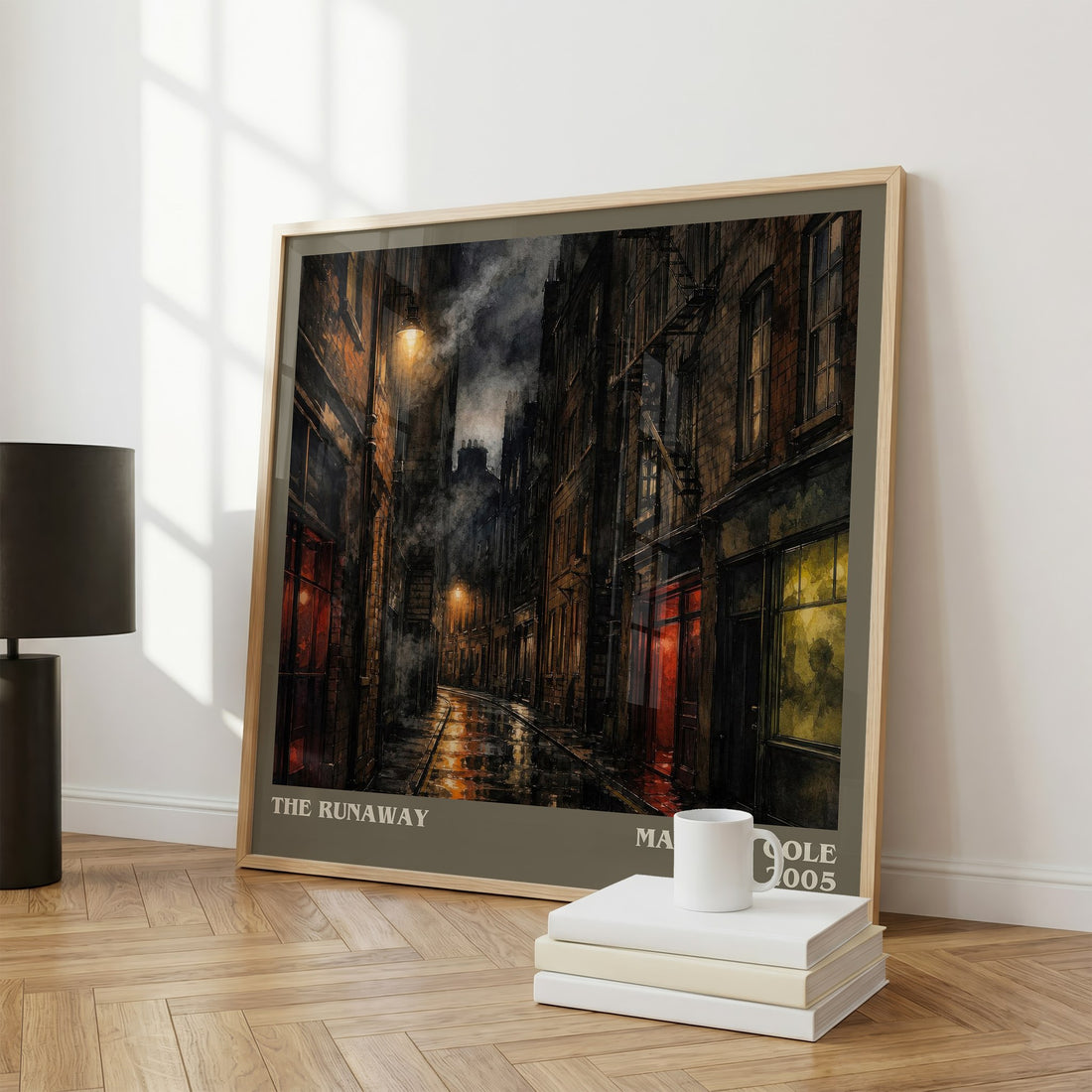 The runaway literary print framed by window – literary home decor