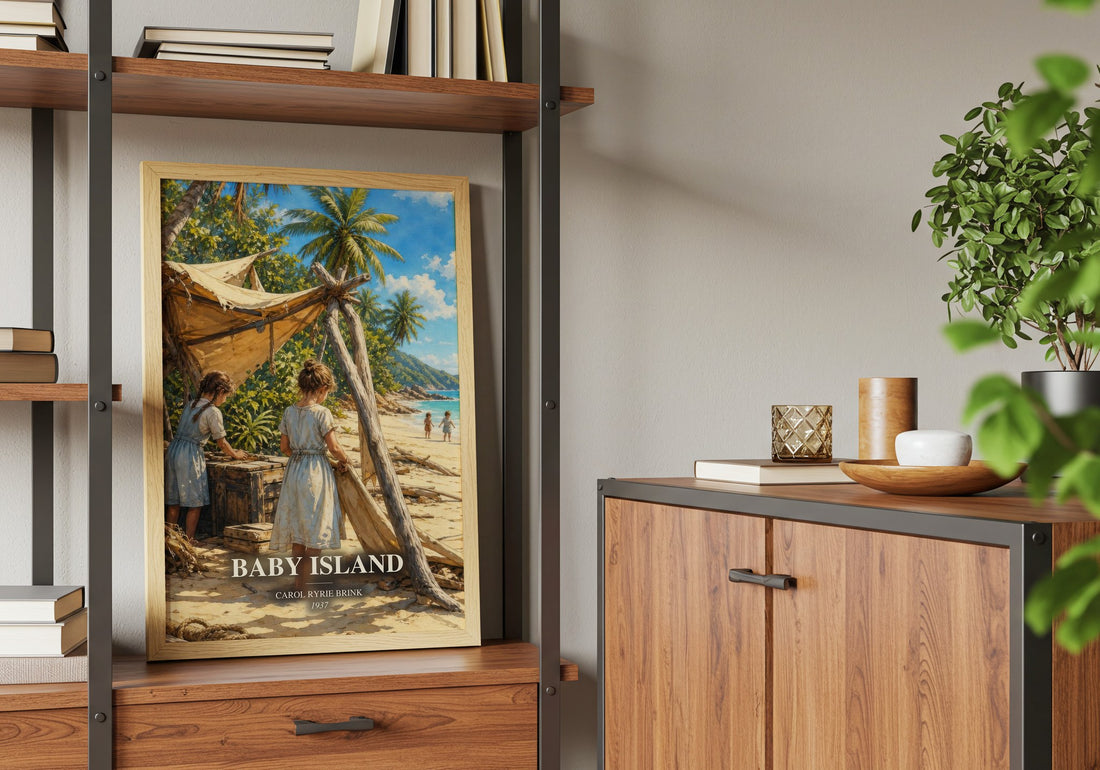 Baby Island book watercolour illustration paper finish options – matte satin gloss