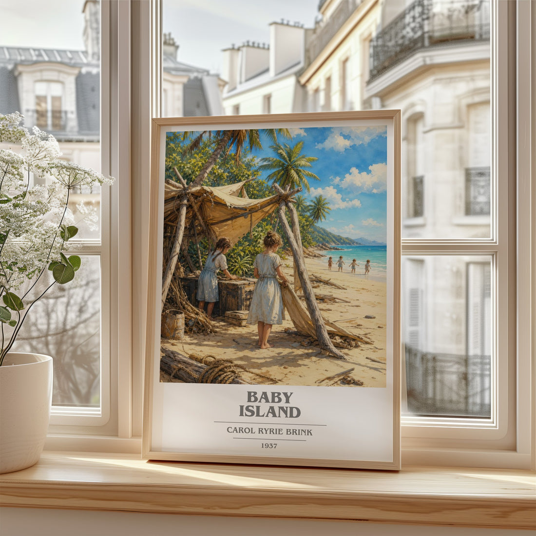 Baby Island book cover poster colour and style options – Carol Ryrie Brink book art