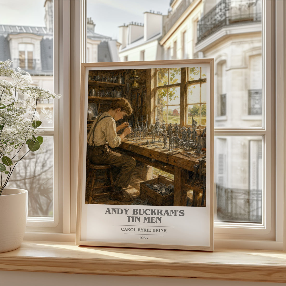 Andy Buckram's Tin Men book cover poster colour and style options – Carol Ryrie Brink book art
