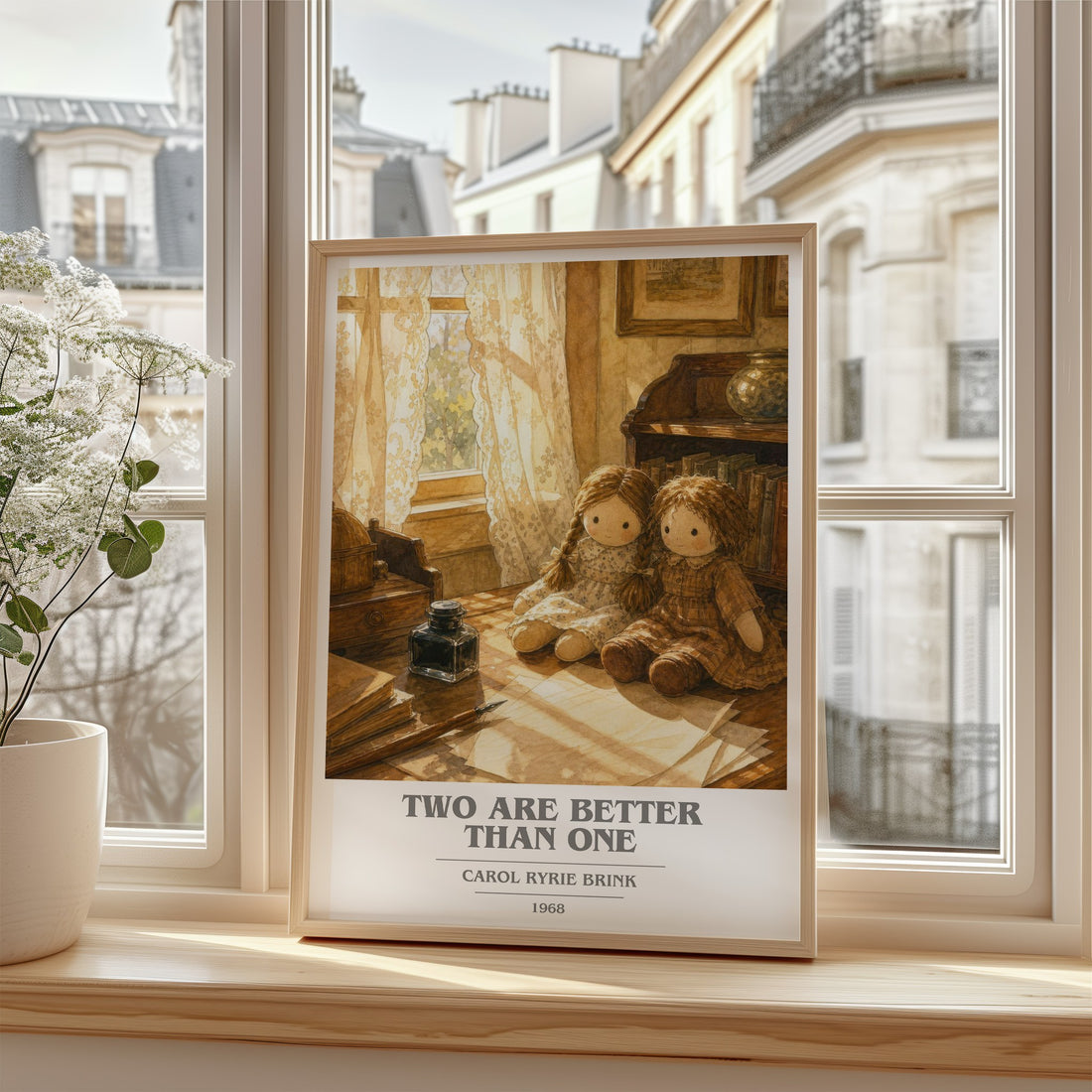 Two Are Better Than One book cover poster colour and style options – Carol Ryrie Brink book art