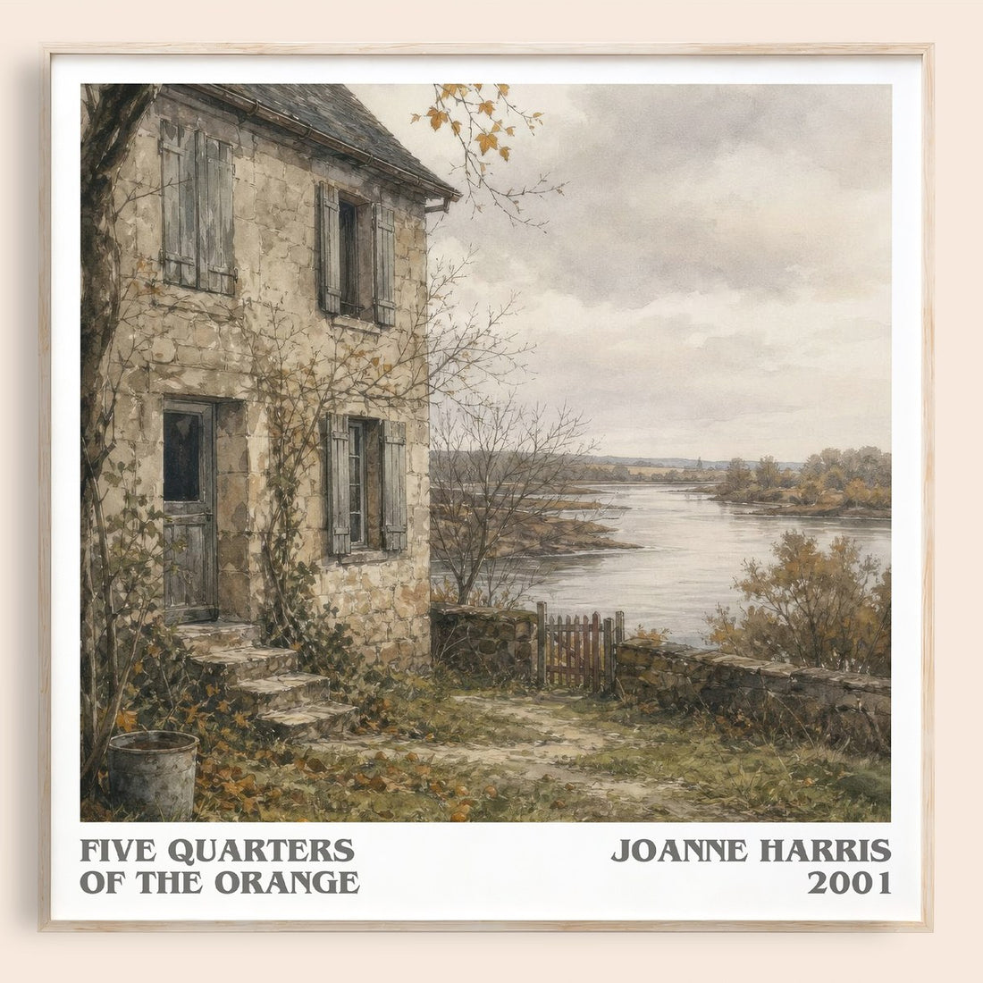 Five quarters of the orange literary book poster by Joanne Harris – framed literary art print