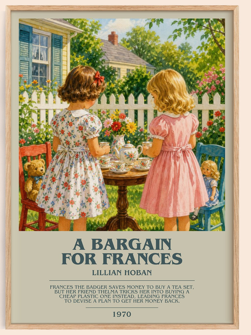 A Bargain for Frances bookish book poster by Lillian Hoban – framed literary art print