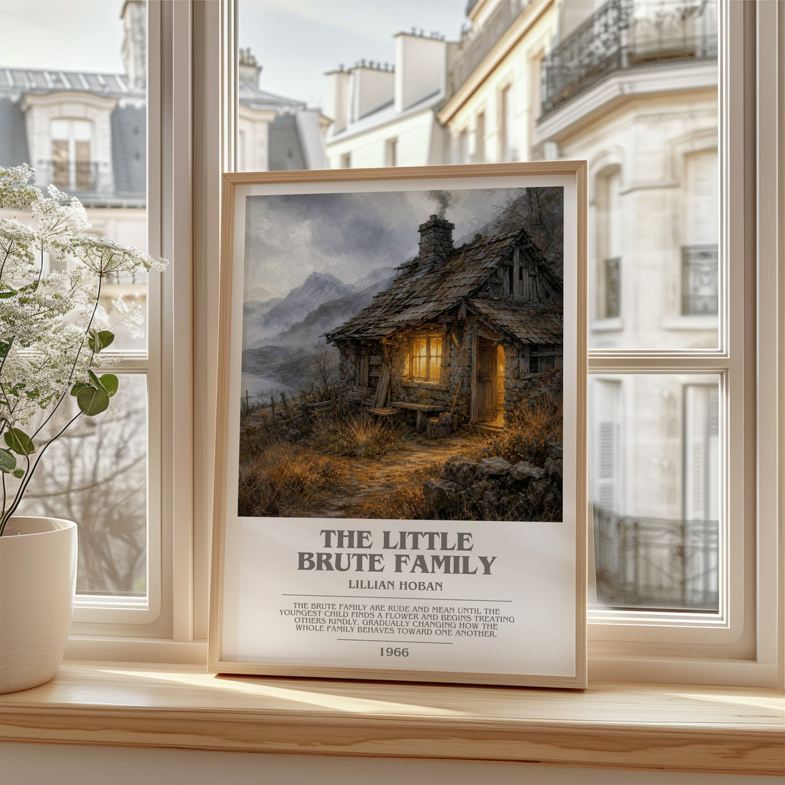The little Brute family bookish poster colour and style options – Lillian Hoban book art