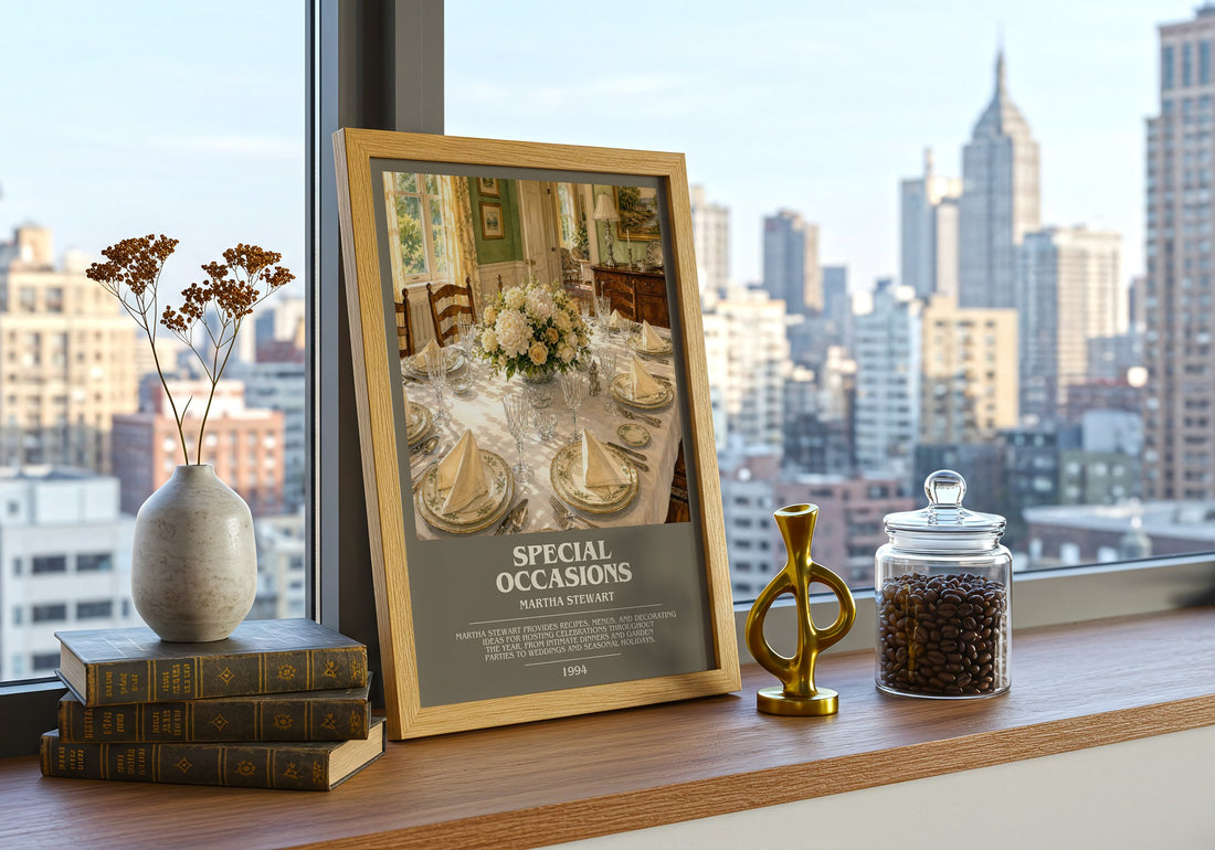 Special occasions bookish print framed by window – literary home decor