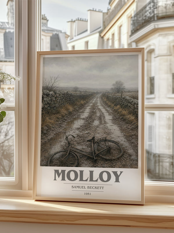 Molloy book cover poster colour and style options – Samuel Beckett book art