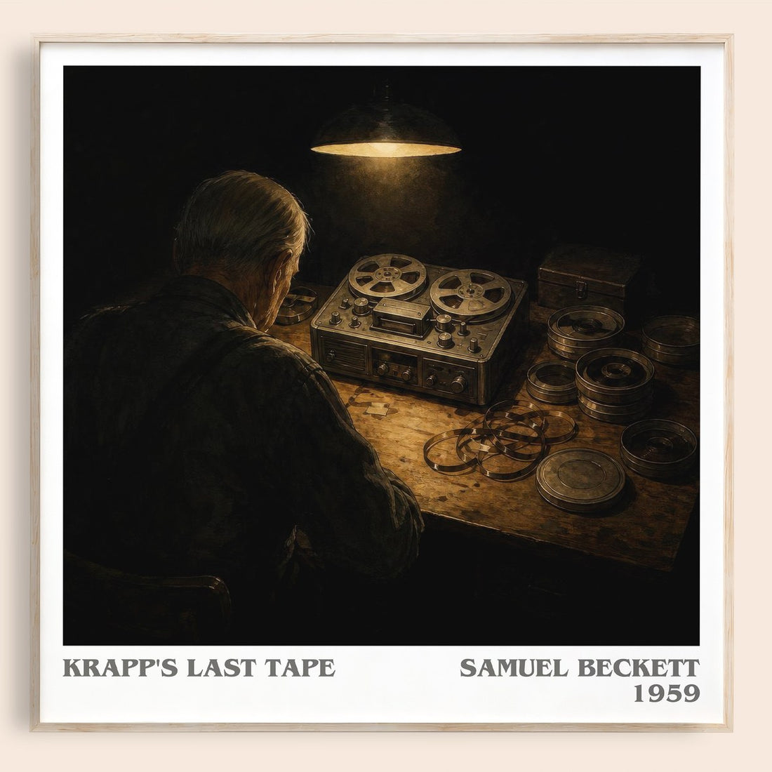 Krapp's last tape literary book poster by Samuel Beckett – framed literary art print