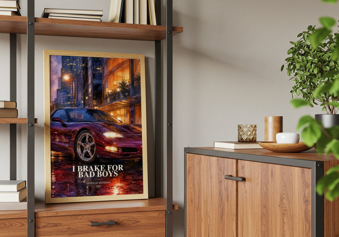 I brake for bad boys book watercolour illustration paper finish options – matte satin gloss