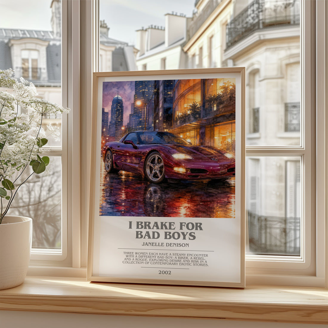 I brake for bad boys bookish poster colour and style options – Janelle Denison book art