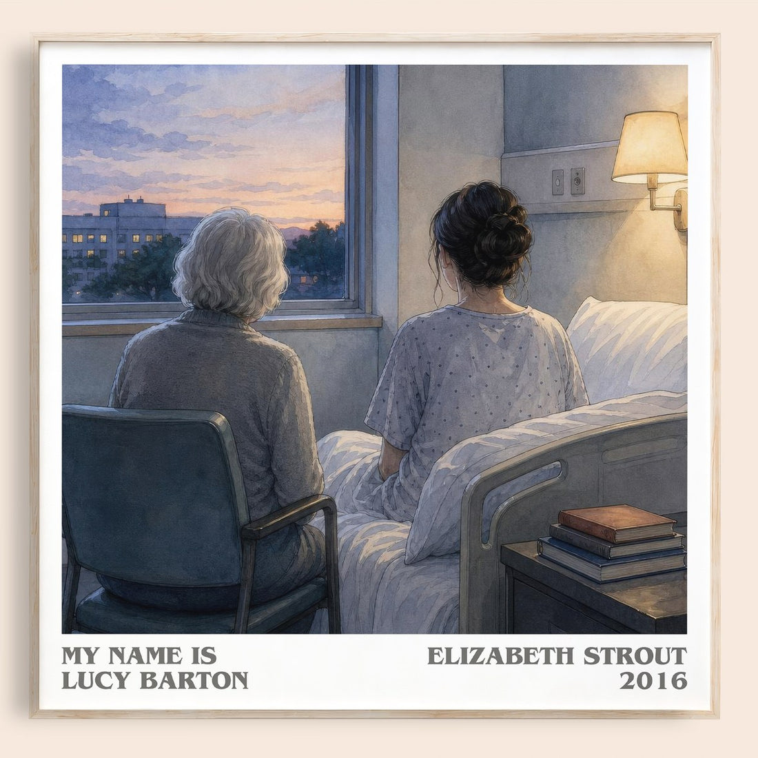 My Name is Lucy Barton literary book poster by Elizabeth Strout – framed literary art print