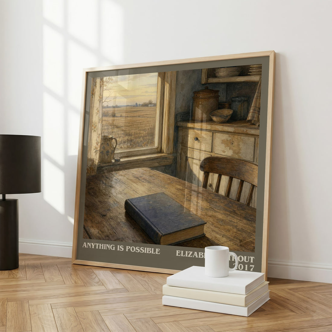 Anything is possible literary print framed by window – literary home decor