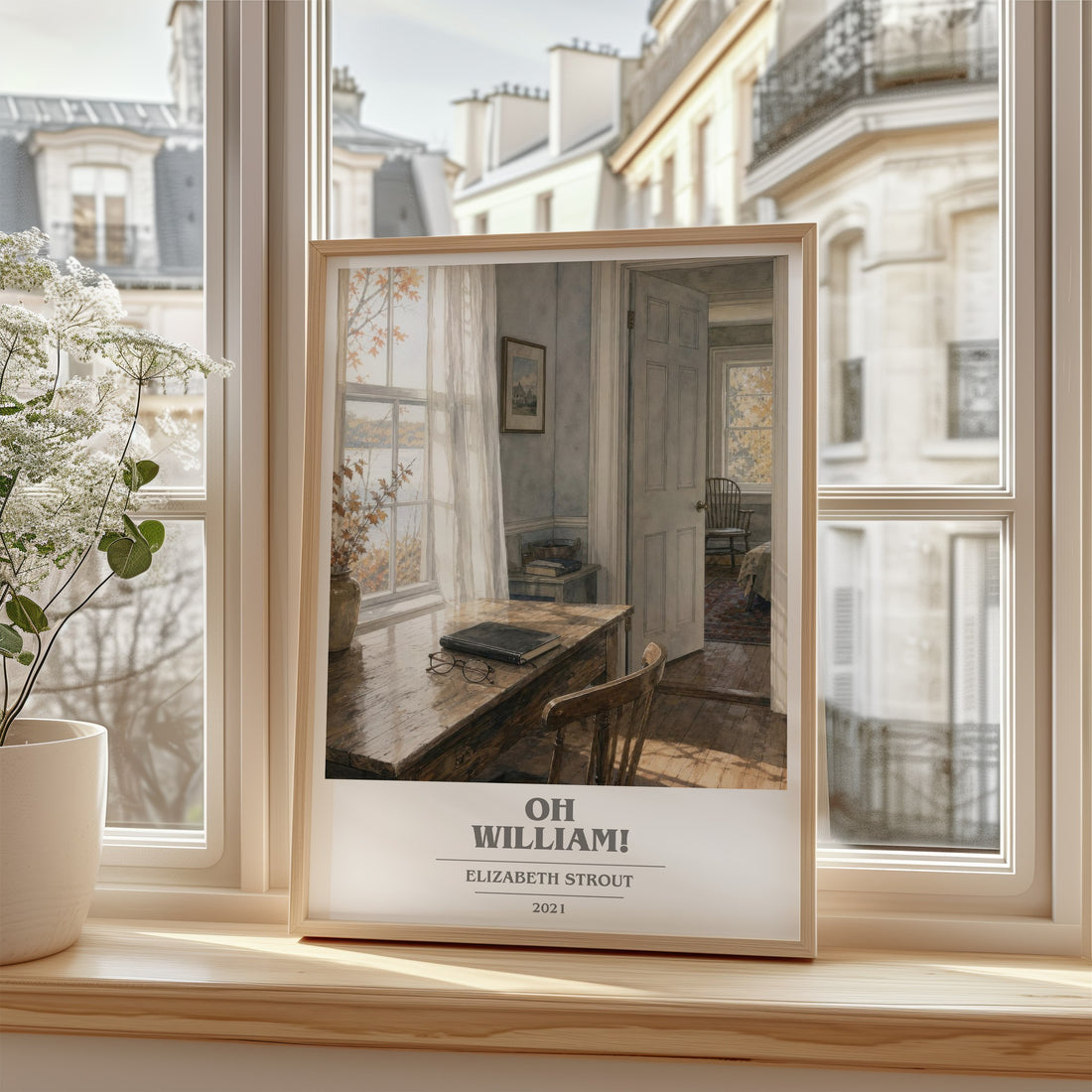 Oh William! book cover poster colour and style options – Elizabeth Strout book art