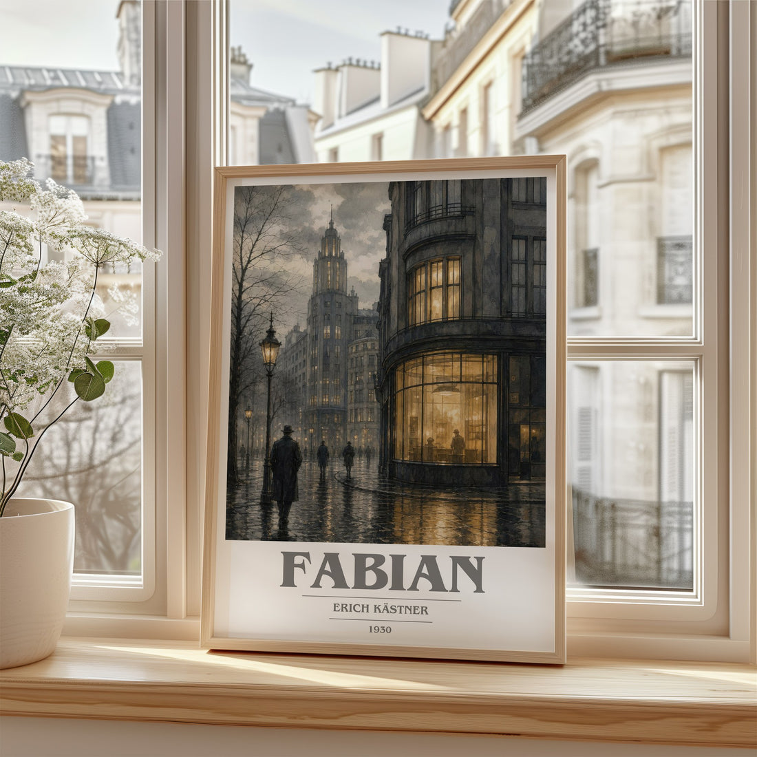Fabian book cover poster colour and style options – Erich Kästner book art