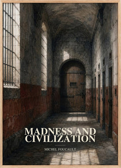 Madness and Civilization Book Watercolour Illustration by M. Foucault