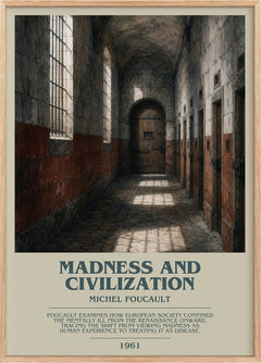Madness and Civilization Bookish Wall Art by Michel Foucault