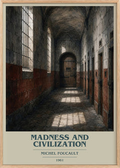 Madness and Civilization Book Cover Poster by Michel Foucault