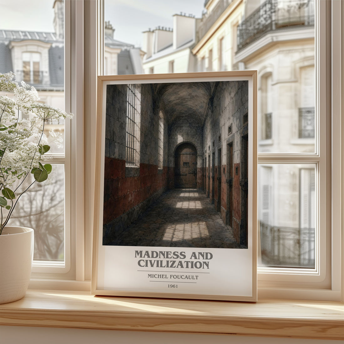 Madness and Civilization book cover poster colour and style options – Michel Foucault book art