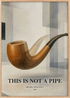 This Is Not a Pipe Book Watercolour Illustration by Michel Foucault