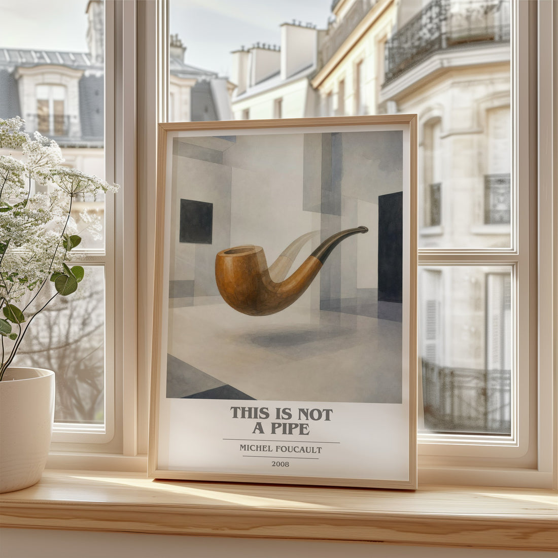 This Is Not a Pipe book cover poster colour and style options – Michel Foucault book art
