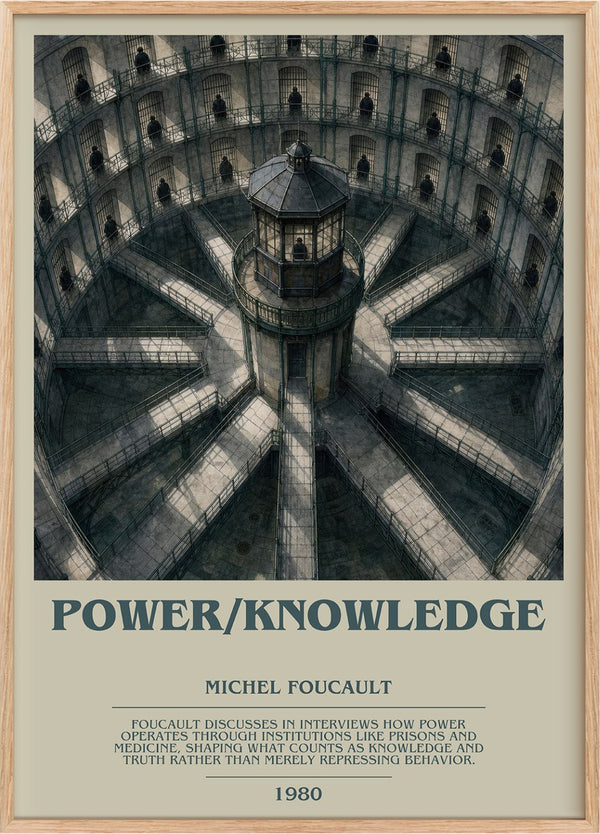 Power/knowledge Bookish Wall Art by Michel Foucault