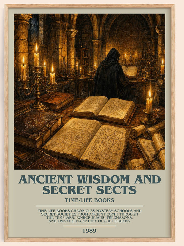 Ancient wisdom and secret sects bookish book poster by Time-Life Books – framed literary art print