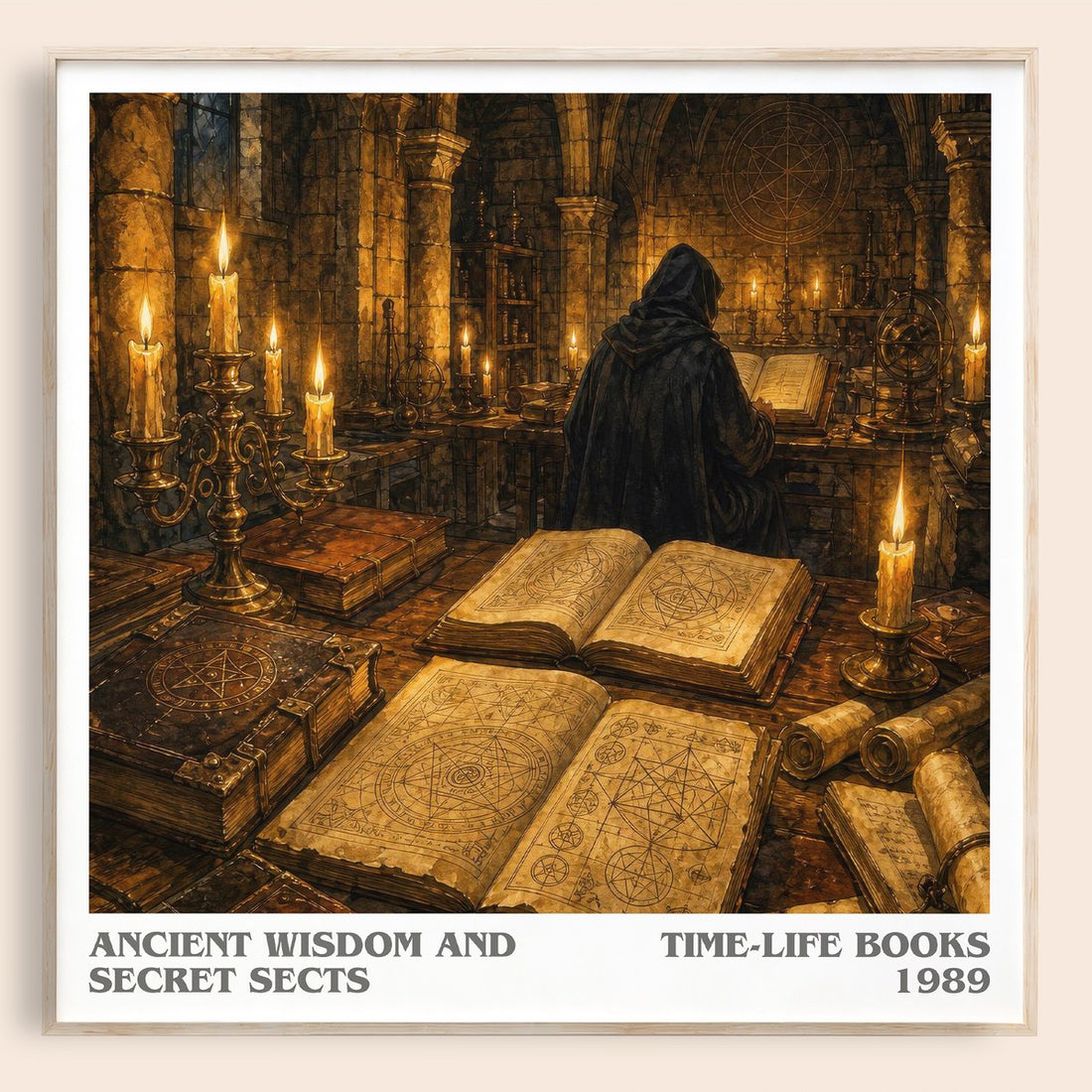 Ancient wisdom and secret sects literary book poster by Time-Life Books – framed literary art print