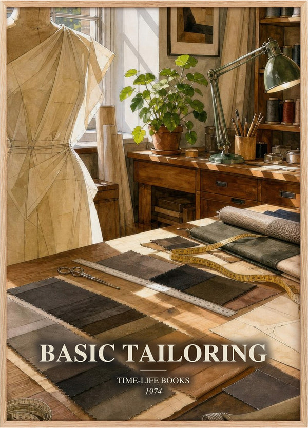 Basic Tailoring Book Watercolour Illustration by Time-Life Books