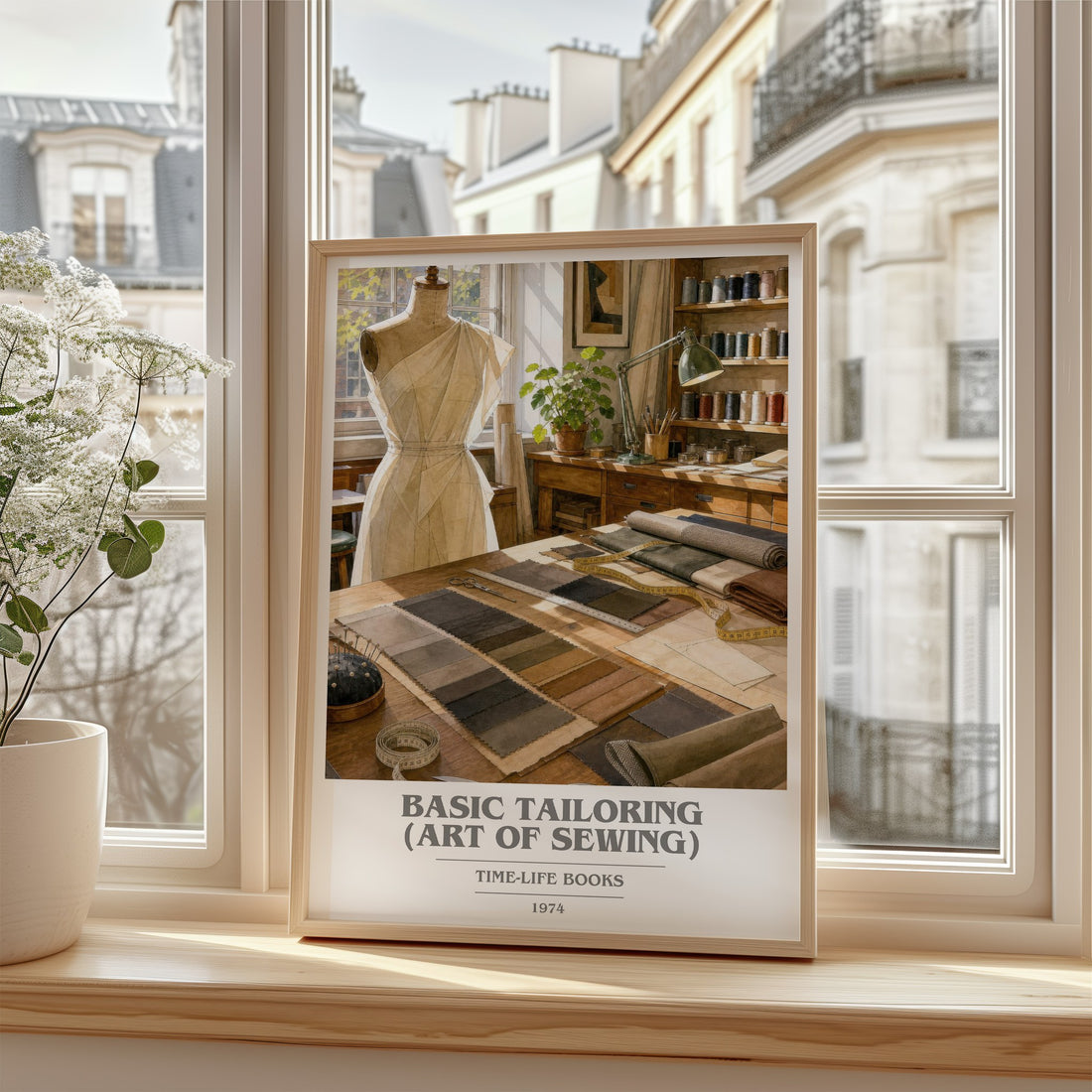 Basic Tailoring (Art of sewing) book cover poster colour and style options – Time-Life Books book art
