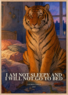 I Am Not Sleepy and I Will Not Go to Bed Book Watercolour Illustration by Lauren Child