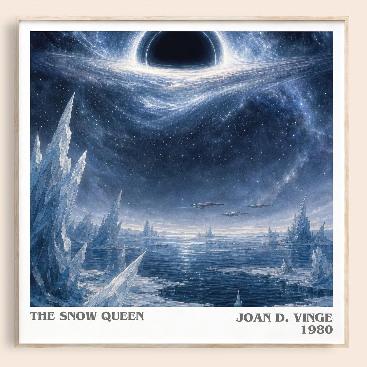 The Snow Queen literary book poster by Joan D. Vinge – framed literary art print
