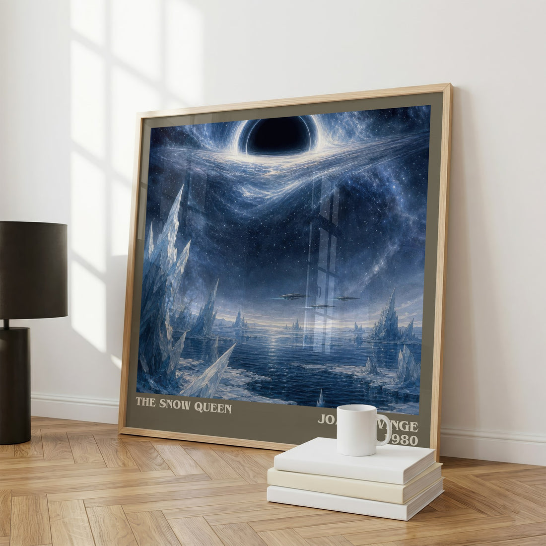 The Snow Queen literary print framed by window – literary home decor