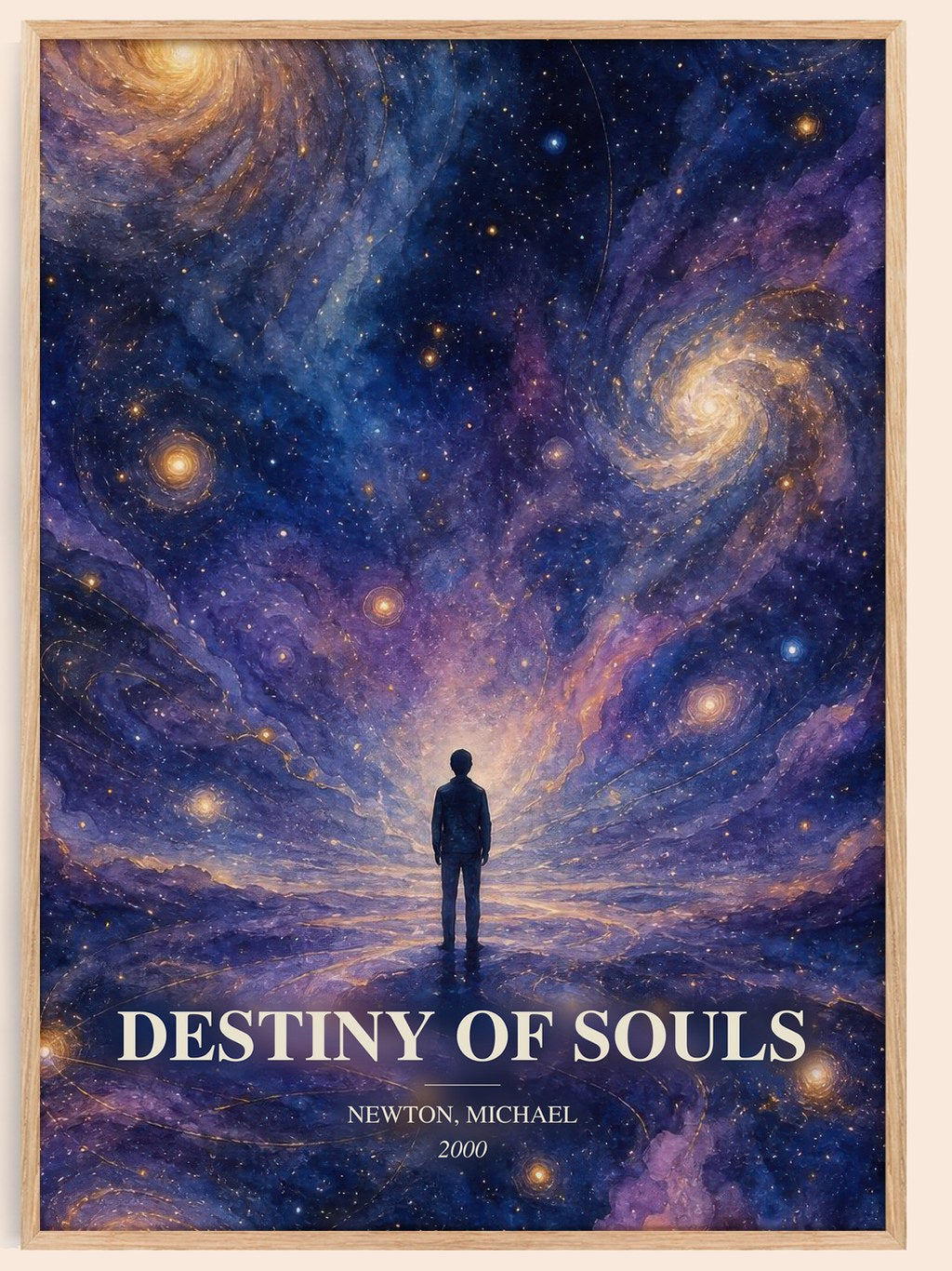 Destiny of souls watercolour book poster by Newton, Michael – framed literary art print