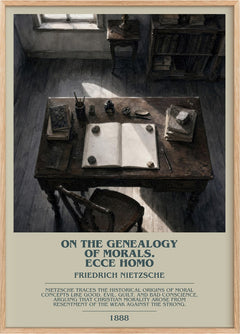 On the genealogy of morals. Ecce Homo Bookish Wall Art by Friedrich Nietzsche