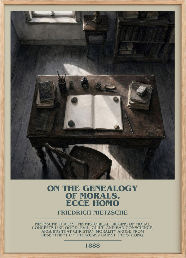 On the genealogy of morals. Ecce Homo Bookish Wall Art by Friedrich Nietzsche