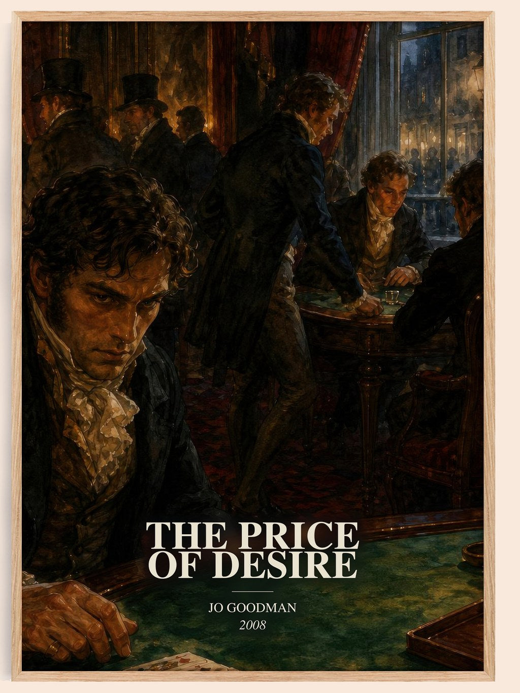 The Price of Desire watercolour book poster by Jo Goodman – framed literary art print