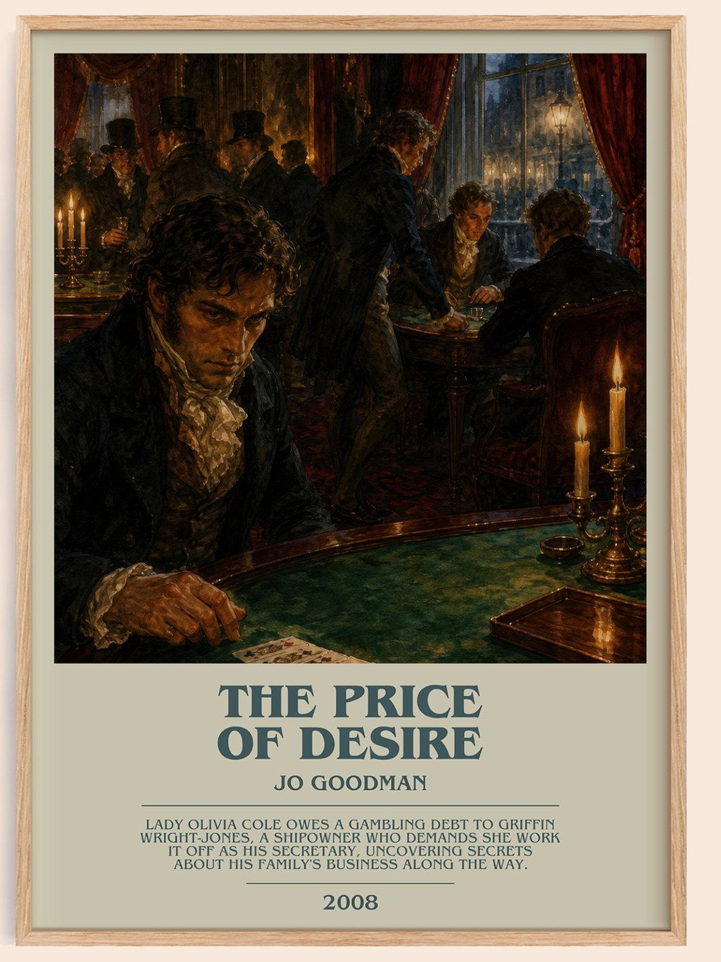 The Price of Desire bookish book poster by Jo Goodman – framed literary art print
