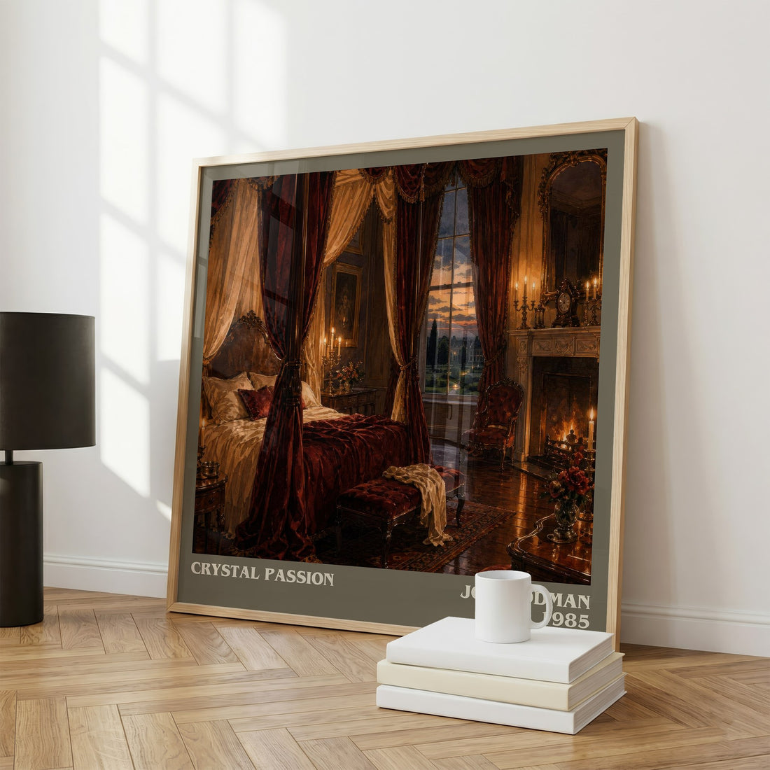 Crystal Passion literary print framed by window – literary home decor