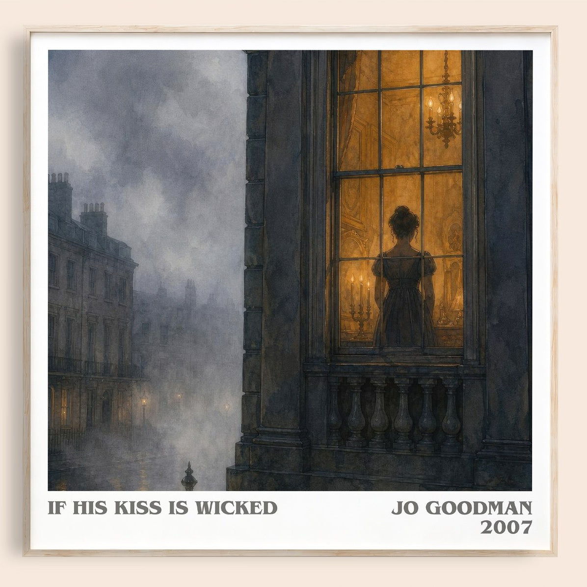 If his kiss is wicked literary book poster by Jo Goodman – framed literary art print
