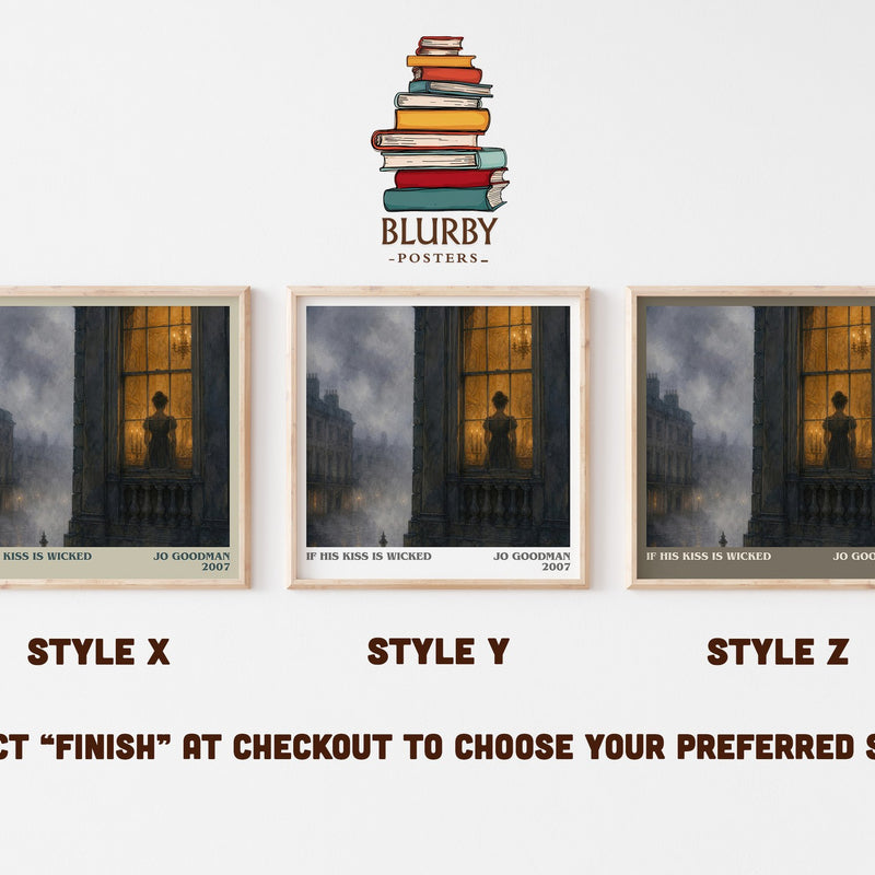 If his kiss is wicked literary print in frame leaning in hallway – romance wall art