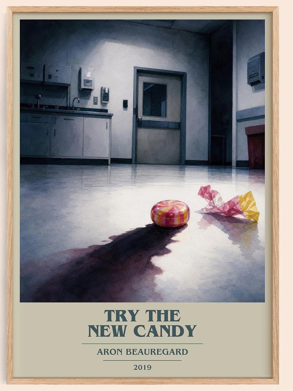 Try the New Candy book cover book poster by Aron Beauregard – framed literary art print