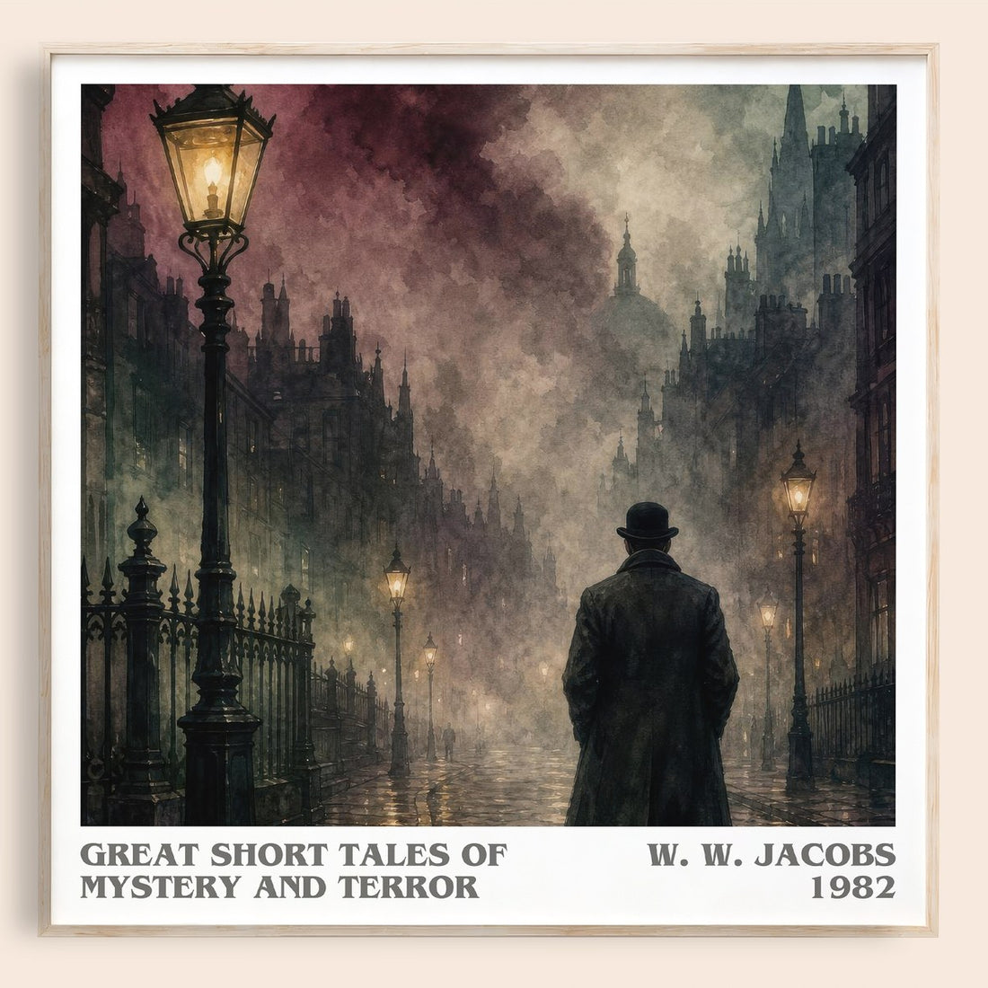 Great Short Tales of Mystery and Terror literary book poster by W. W. Jacobs – framed literary art print